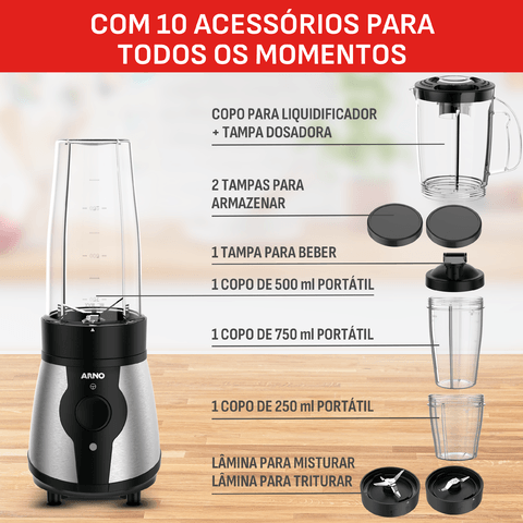 Liquidificador Arno Actimix Compact Blender LQ01